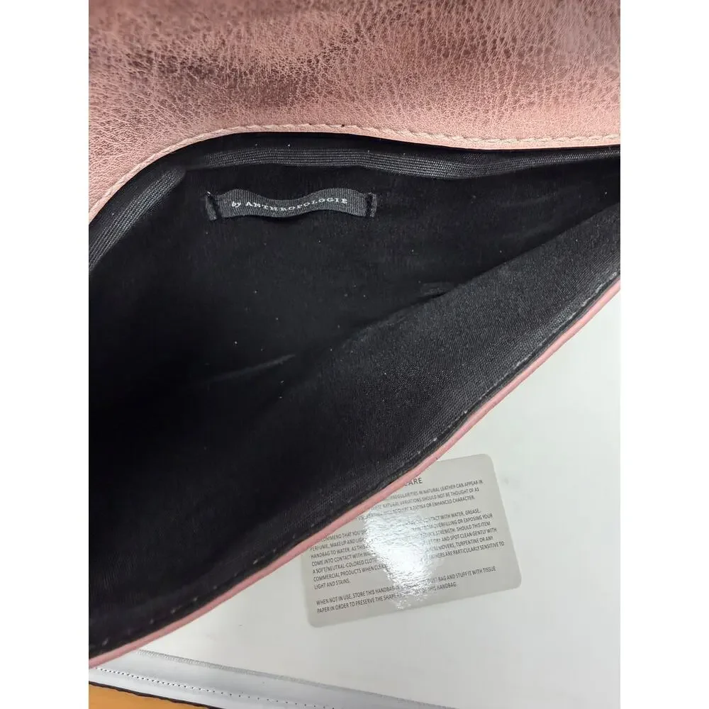ANTHROPOLOGIE Street Level Leather Festival Tassel Clutch Purse